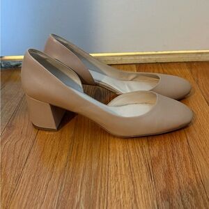Cole Haan Nude Block Heel Pumps